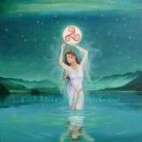 "Celtic Lady of the Lake" oil