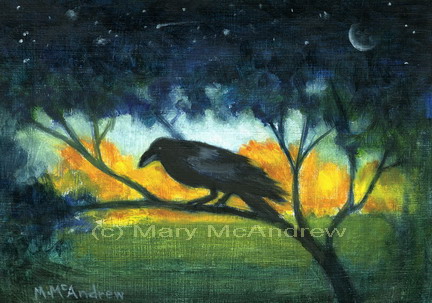 "Raven Night Sky"