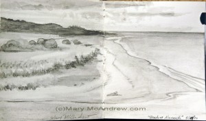 Alnmouth, Northumberland -water soluble graphite