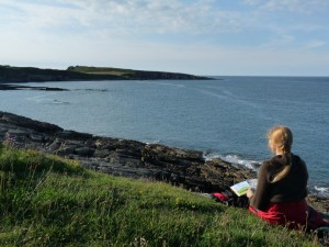 Me Drawing near Cullernose Point 