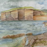 "Cullernose Point" watercolor pencils