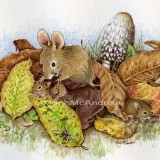 Mouse family in the Leaves