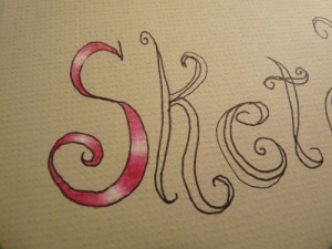 Working on the letter "S".
