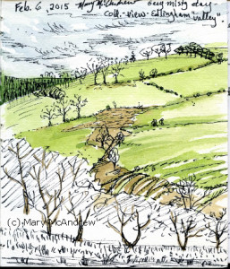 Sketch of a bit of Edlingham Valley.