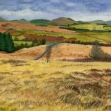 view from Langholm Moor, gouache